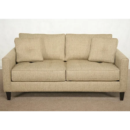 Contemporary Loveseat with Track Arms